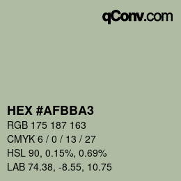 Color code: HEX #AFBBA3 | qconv.com
