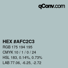 Código de color: HEX #AFC2C3 | qconv.com