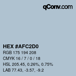 Color code: HEX #AFC2D0 | qconv.com