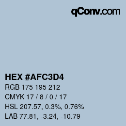 Color code: HEX #AFC3D4 | qconv.com