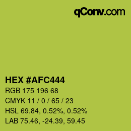 カラーコード: HEX #AFC444 | qconv.com