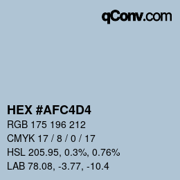 Color code: HEX #AFC4D4 | qconv.com