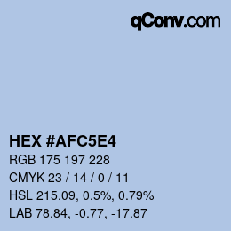 カラーコード: HEX #AFC5E4 | qconv.com
