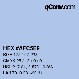 Color code: HEX #AFC5E9 | qconv.com