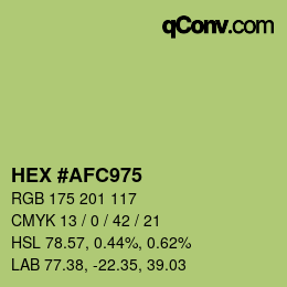 Color code: HEX #AFC975 | qconv.com