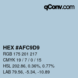 Color code: HEX #AFC9D9 | qconv.com