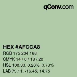 Color code: HEX #AFCCA8 | qconv.com