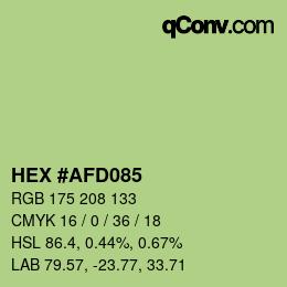 カラーコード: HEX #AFD085 | qconv.com