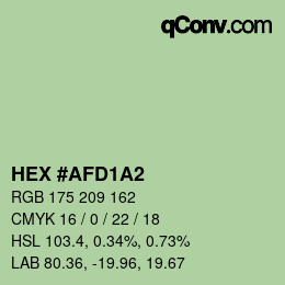 カラーコード: HEX #AFD1A2 | qconv.com