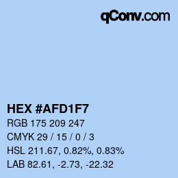 カラーコード: HEX #AFD1F7 | qconv.com