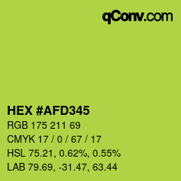 Color code: HEX #AFD345 | qconv.com