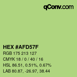 Color code: HEX #AFD57F | qconv.com