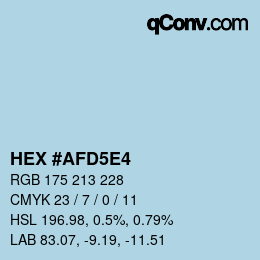 Color code: HEX #AFD5E4 | qconv.com