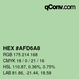 カラーコード: HEX #AFD6A8 | qconv.com