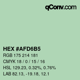 Color code: HEX #AFD6B5 | qconv.com