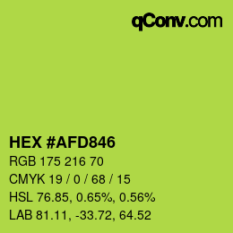 カラーコード: HEX #AFD846 | qconv.com
