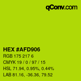 Color code: HEX #AFD906 | qconv.com