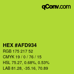 Color code: HEX #AFD934 | qconv.com