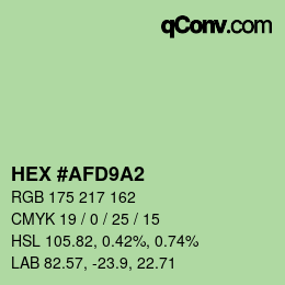 Color code: HEX #AFD9A2 | qconv.com