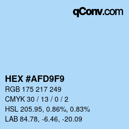 Color code: HEX #AFD9F9 | qconv.com