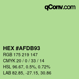 カラーコード: HEX #AFDB93 | qconv.com