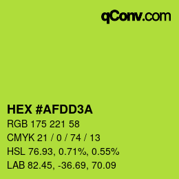 カラーコード: HEX #AFDD3A | qconv.com