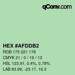 Color code: HEX #AFDDB2 | qconv.com