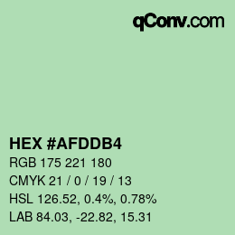 カラーコード: HEX #AFDDB4 | qconv.com