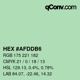 カラーコード: HEX #AFDDB6 | qconv.com