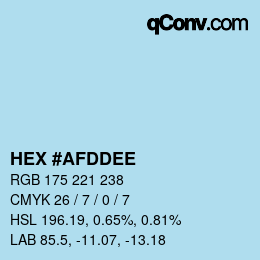 カラーコード: HEX #AFDDEE | qconv.com