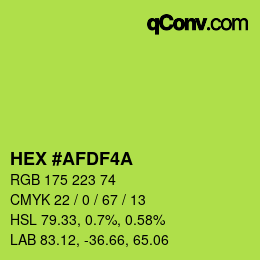 Color code: HEX #AFDF4A | qconv.com