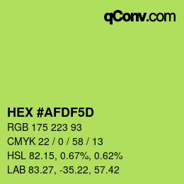 カラーコード: HEX #AFDF5D | qconv.com