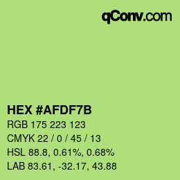 カラーコード: HEX #AFDF7B | qconv.com