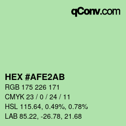 カラーコード: HEX #AFE2AB | qconv.com