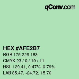 カラーコード: HEX #AFE2B7 | qconv.com