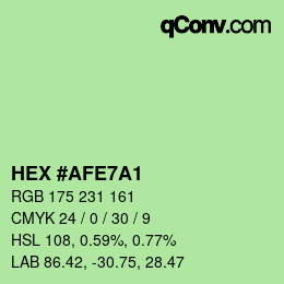 カラーコード: HEX #AFE7A1 | qconv.com