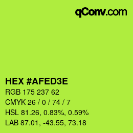 Color code: HEX #AFED3E | qconv.com