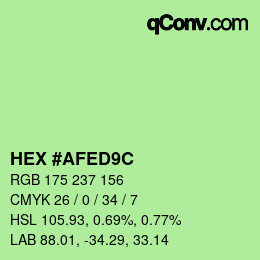Color code: HEX #AFED9C | qconv.com