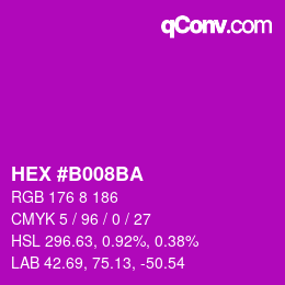 Color code: HEX #B008BA | qconv.com