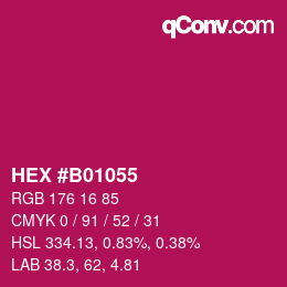 Color code: HEX #B01055 | qconv.com
