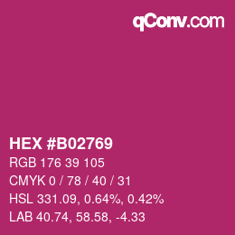 Color code: HEX #B02769 | qconv.com