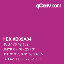 Color code: HEX #B02A84 | qconv.com