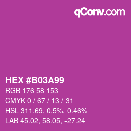 Farbcode: HEX #B03A99 | qconv.com