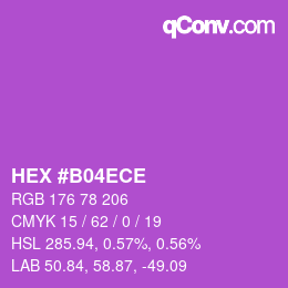 Color code: HEX #B04ECE | qconv.com