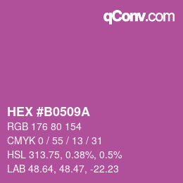 Color code: HEX #B0509A | qconv.com