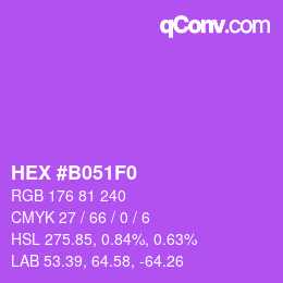 Color code: HEX #B051F0 | qconv.com