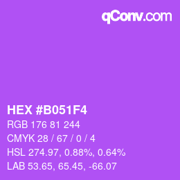 Color code: HEX #B051F4 | qconv.com