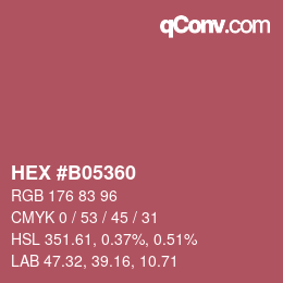 Color code: HEX #B05360 | qconv.com