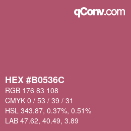 Color code: HEX #B0536C | qconv.com