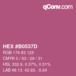 Color code: HEX #B0537D | qconv.com